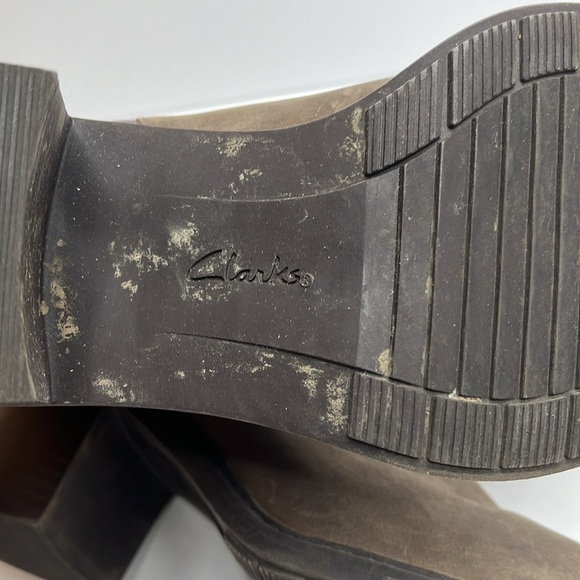 Clarks Scene Zip Brown Leather Ankle Boots Womens Size 9 BLEMISH - Picture 7 of 9